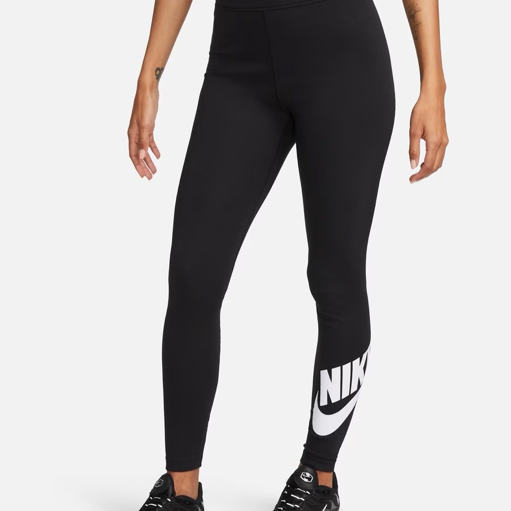 NIKE SPORTSWEAR CLASSICS WOMEN’S HIGH WAISTED GRAPHIC LEGGINGS BLACK SZ SMALL